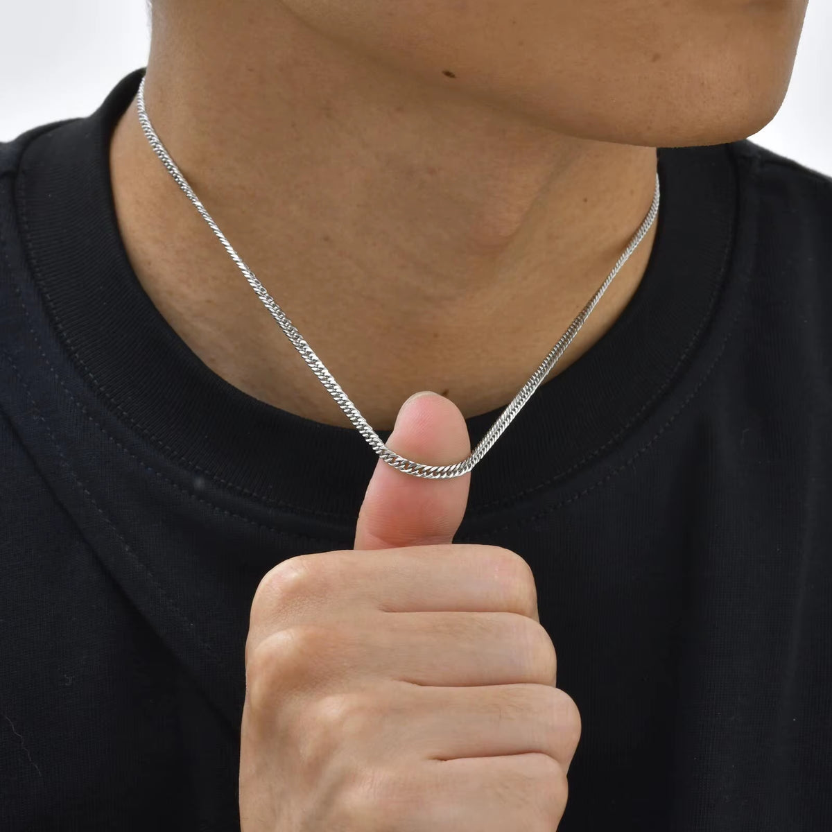 Thin Chain Link Necklace for Men Boys,45/60/70Cm Never Fade Stainless Steel Collars,Casual Jewelry Gifts