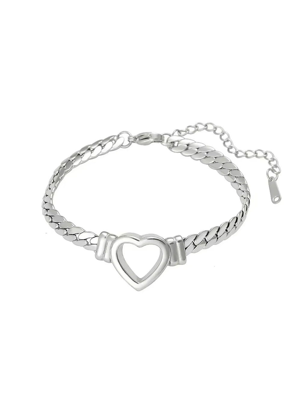 1 Piece Fashion Gold-Plated Waterproof Stainless Steel Jewelry Luxury Heart Shaped Chain Necklace Birthday Gift for Friends Mom