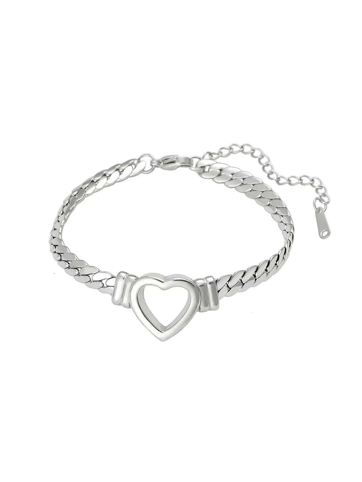 1 Piece Fashion Gold-Plated Waterproof Stainless Steel Jewelry Luxury Heart Shaped Chain Necklace Birthday Gift for Friends Mom