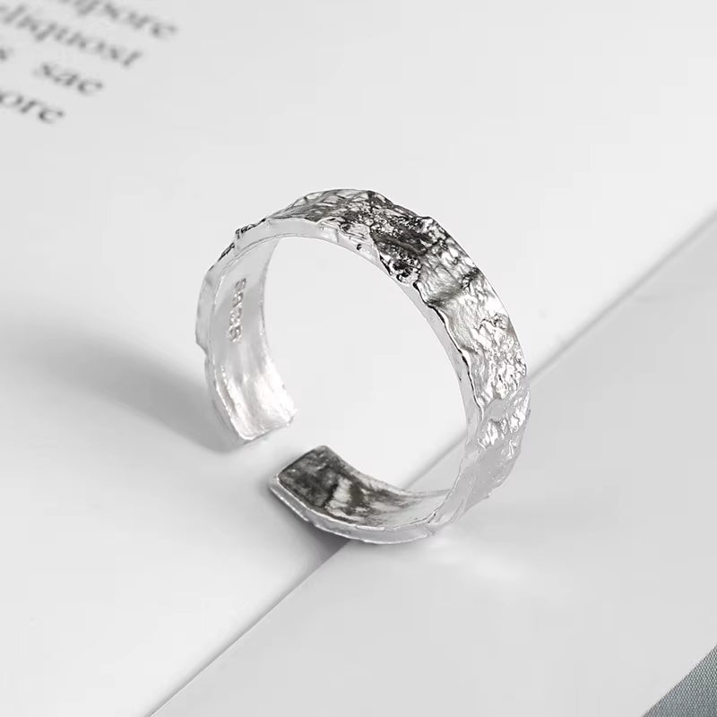 Hot Sell Silver Color Geometry Rings for Women Adjustable Handmade Fashion Party Jewelry 2025 New Trendy