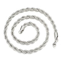 Men Rope Chain Necklace 316L Stainless Steel Twisted Rope Link Chain for Jewelry Gift for Him Gold Silver Color