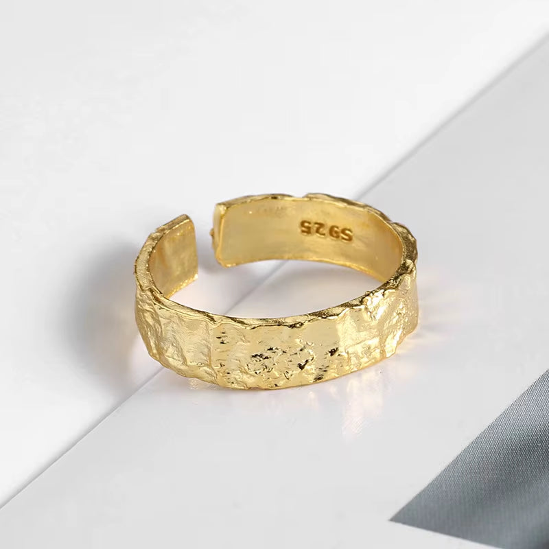 Hot Sell Silver Color Geometry Rings for Women Adjustable Handmade Fashion Party Jewelry 2025 New Trendy