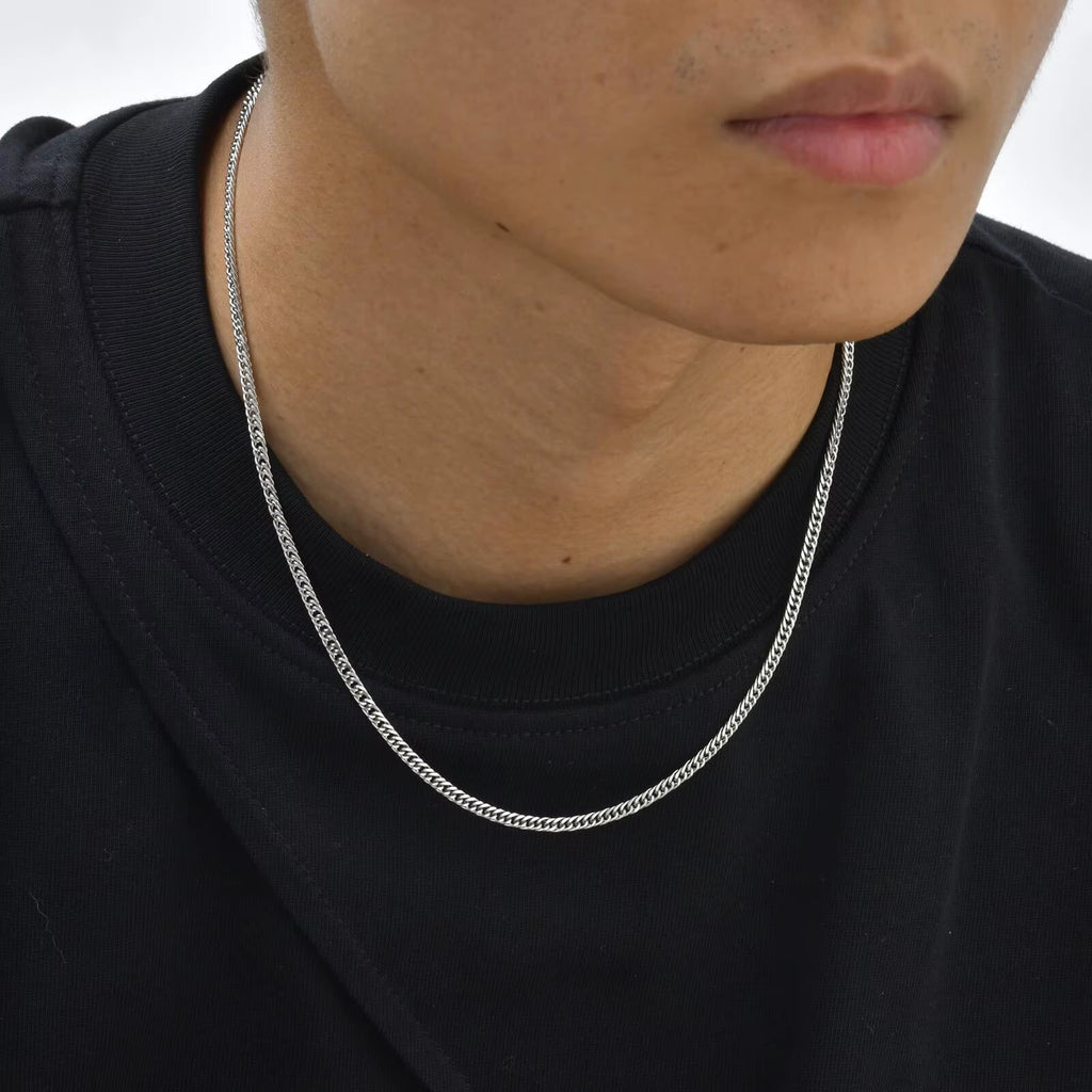 Thin Chain Link Necklace for Men Boys,45/60/70Cm Never Fade Stainless Steel Collars,Casual Jewelry Gifts