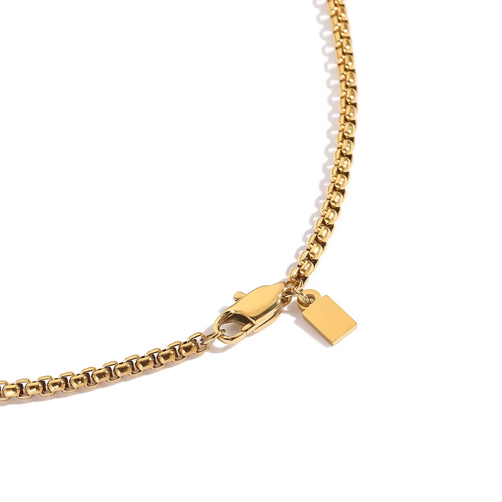 EMANCO Stainless Steel Necklace Minimalist Style Box Chain Element Daily Commute Gender-Neutral Versatile Fashion Men'S Jewelry