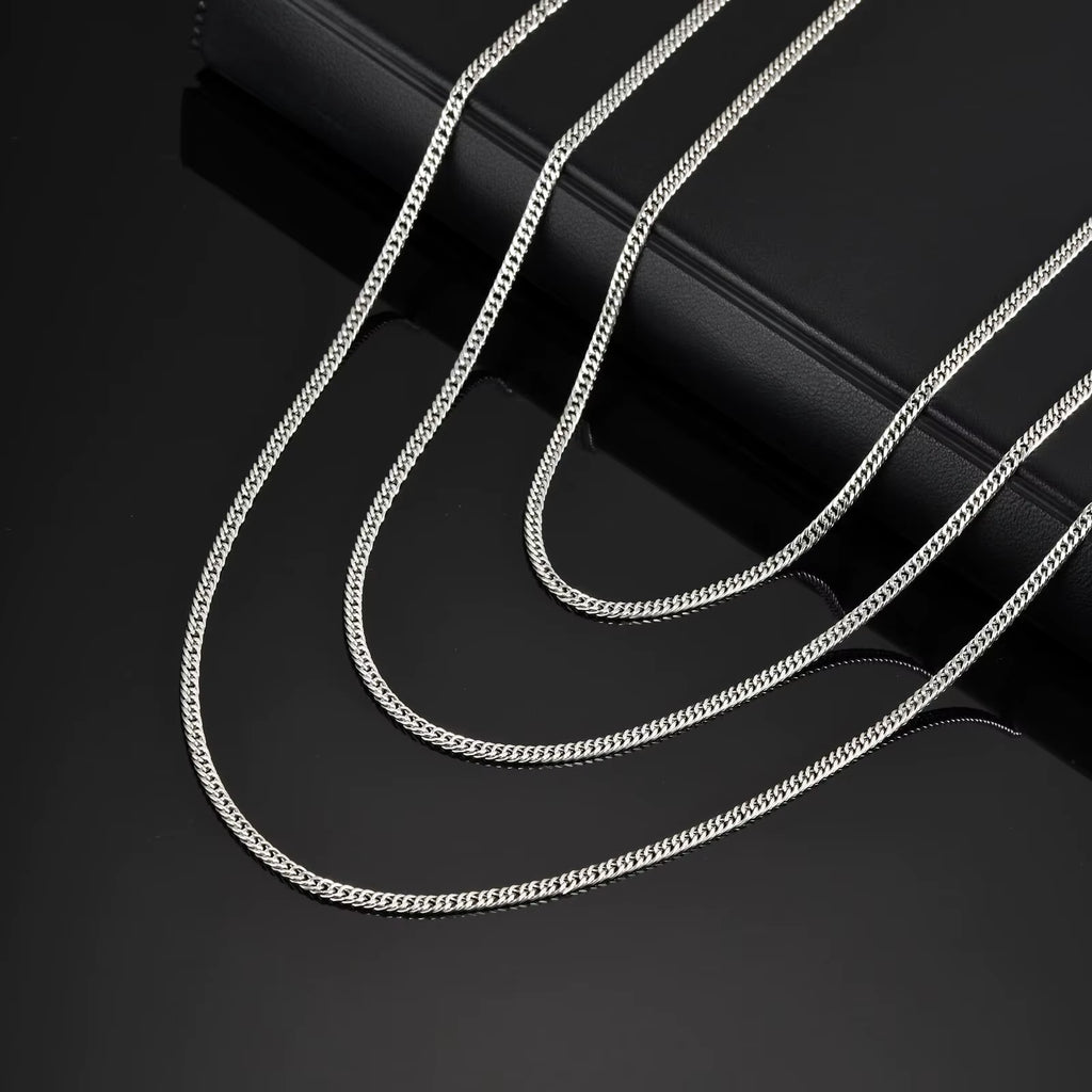 Thin Chain Link Necklace for Men Boys,45/60/70Cm Never Fade Stainless Steel Collars,Casual Jewelry Gifts
